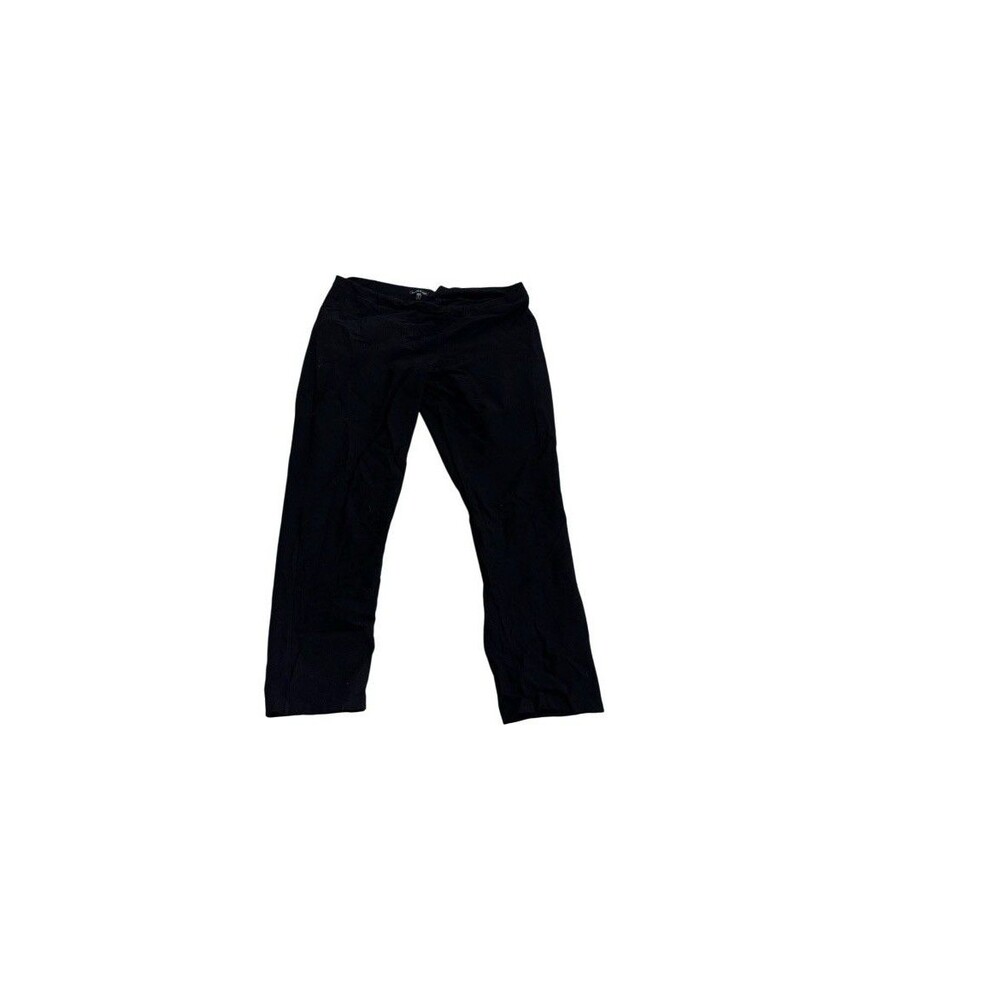 Eileen Fisher Washable Stretch Crepe Tapered Pant Black Sz L Travel Friendly - Picture 2 of 4